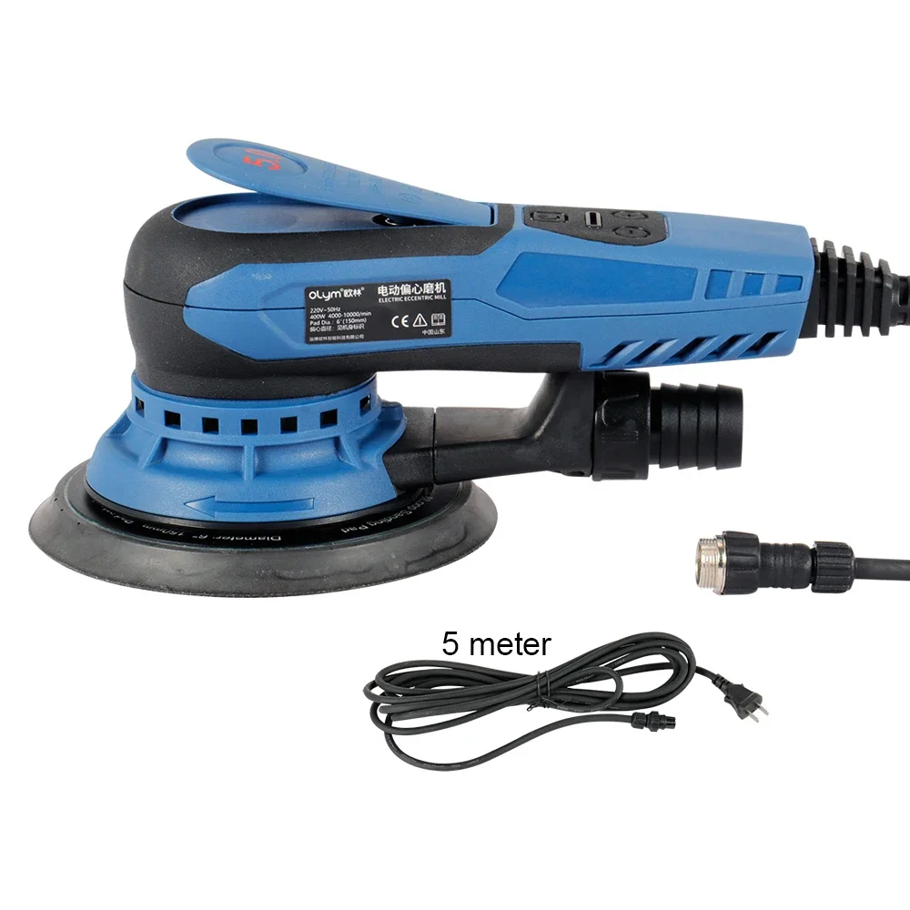 6 "อุตสาหกรรมBrushlessไฟฟ้าสุ่มOrbital 2.5MM Sander Machineสําหรับรายละเอียดรถยนต์ขัดไม้