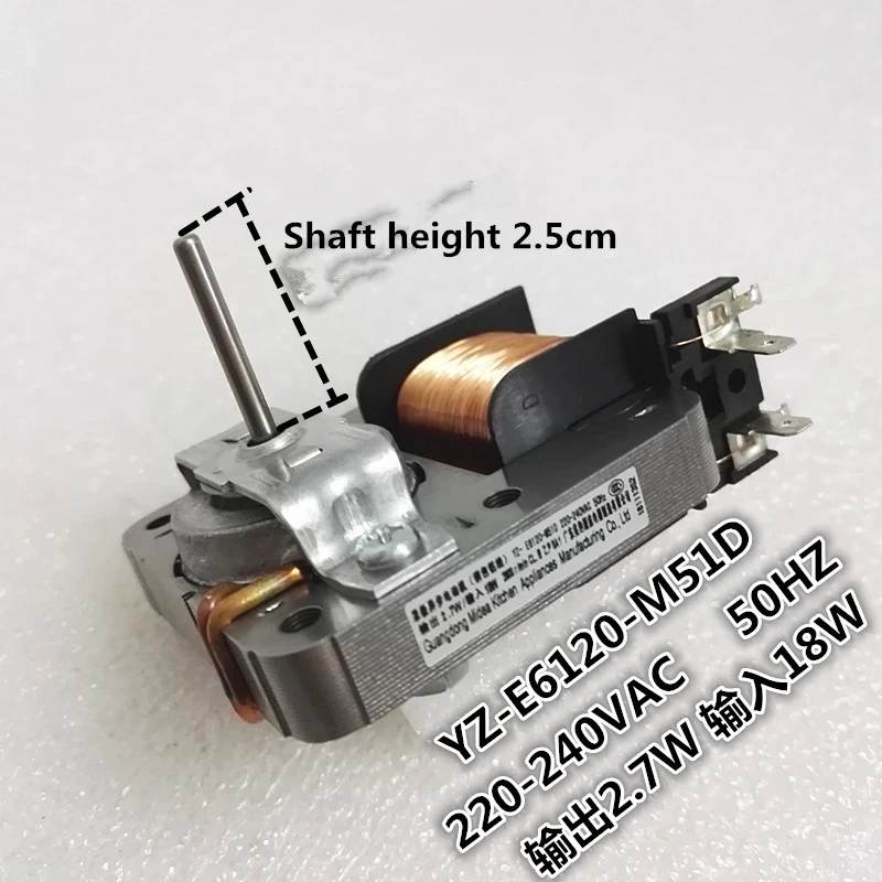 Microwave Oven Fan Cooling Fan Motor MDT-10CEF YZ-E6120-M51D YZ62A-9A AC 220-240V 18W Shaded Pole Asynchronous Motor