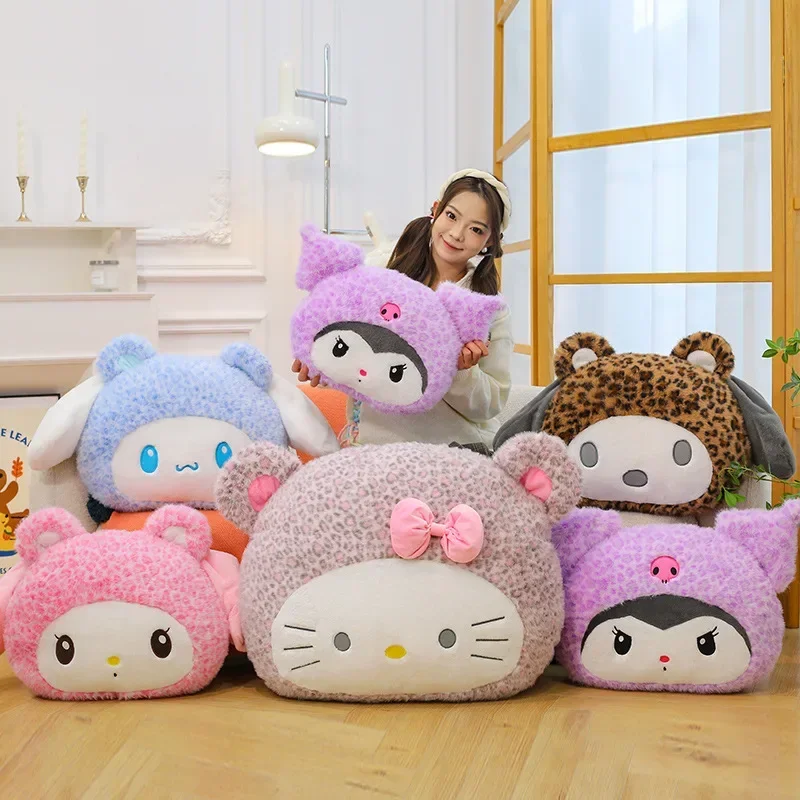 

Новый Kawaii Sanrio персонажи Hello Kitty Kuromi Cinnamoroll Melody мягкая плюшевая стереоскопическая подушка обеденный перерыв кукла подушка