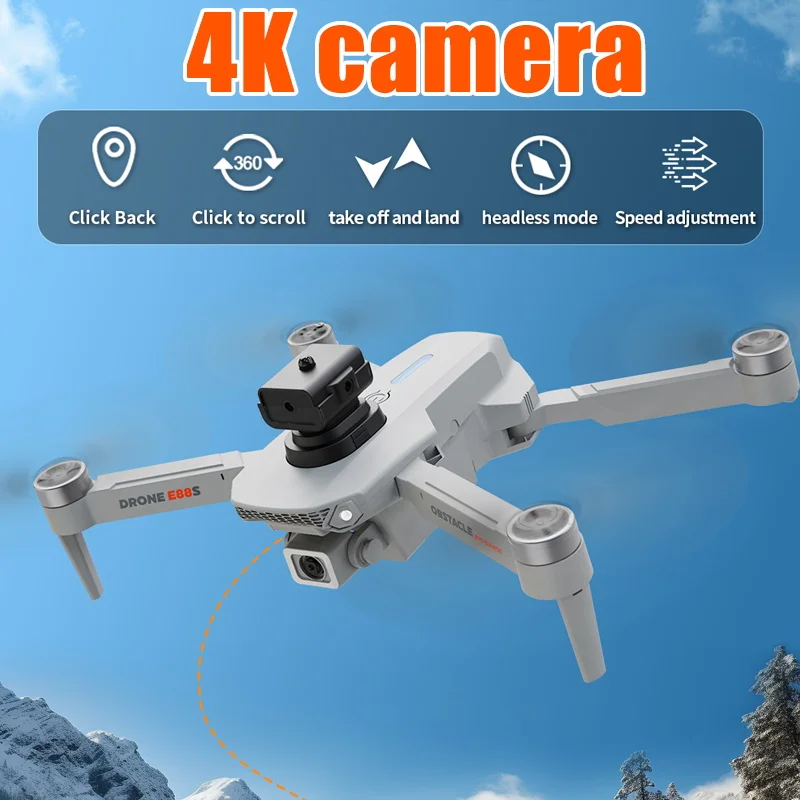 

New E88S Long Endurance Drones With Camera Aerial Vehicle 360° Obstacle Avoidance Optical Flow Positioning Drone With 4K Camera