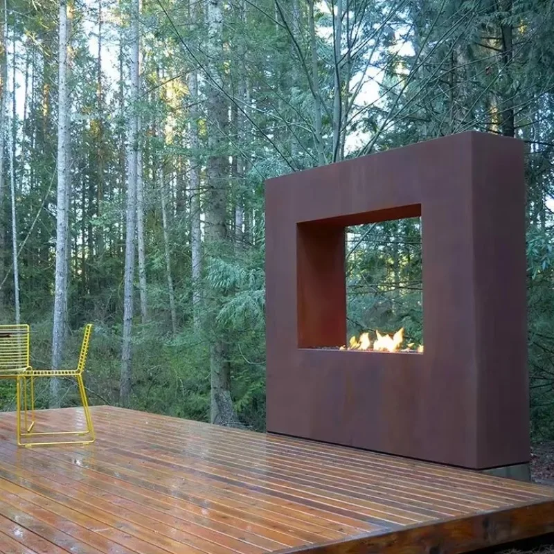 

Fire pit table Outdoor patio heater Gas fire field Steel outdoor antique gas fire pit with stainless steel burner