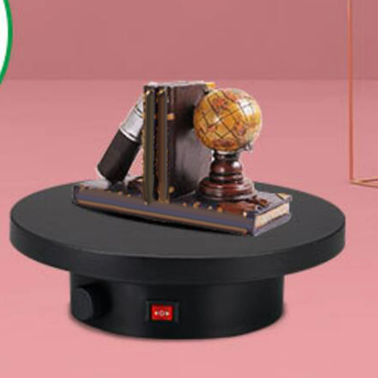 Rotating Display Stand 15kg Load 20cm Collectible Display Revolving Base, 360 Degree Turntable for Live Video Models Cake