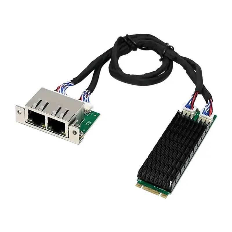 

Сетевая карта AED7-M.2 B+M с двумя портами RJ45 I210-T2, гигабитный Ethernet-адаптер LAN для серверов и промышленного контроля