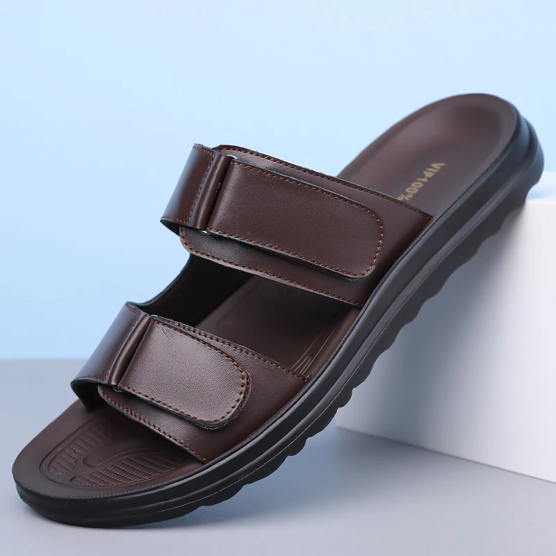 

Men's Summer Fashion Sandals Trendy Beach Shoes Anti-slip Wear-resistant Slip-On Slippers-9009