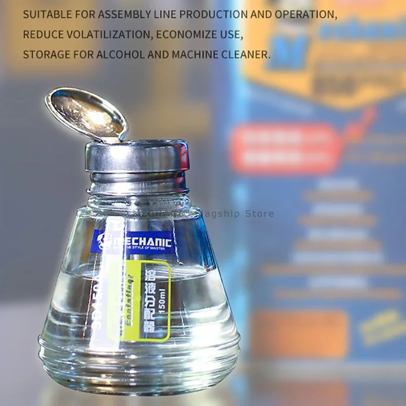 Press Type Liquid Bottle MECHANIC SD150 Solution Dispenser Anti-Static Anti-Corrosion Light transmission Alcohol Bottle