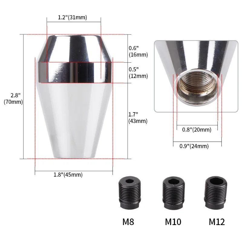 ملحقات التعديل التلقائي، رأس تروس شخصي من سبائك الألومنيوم، مقبض ناقل الحركة، رأس تروس يدوي تلقائي #2