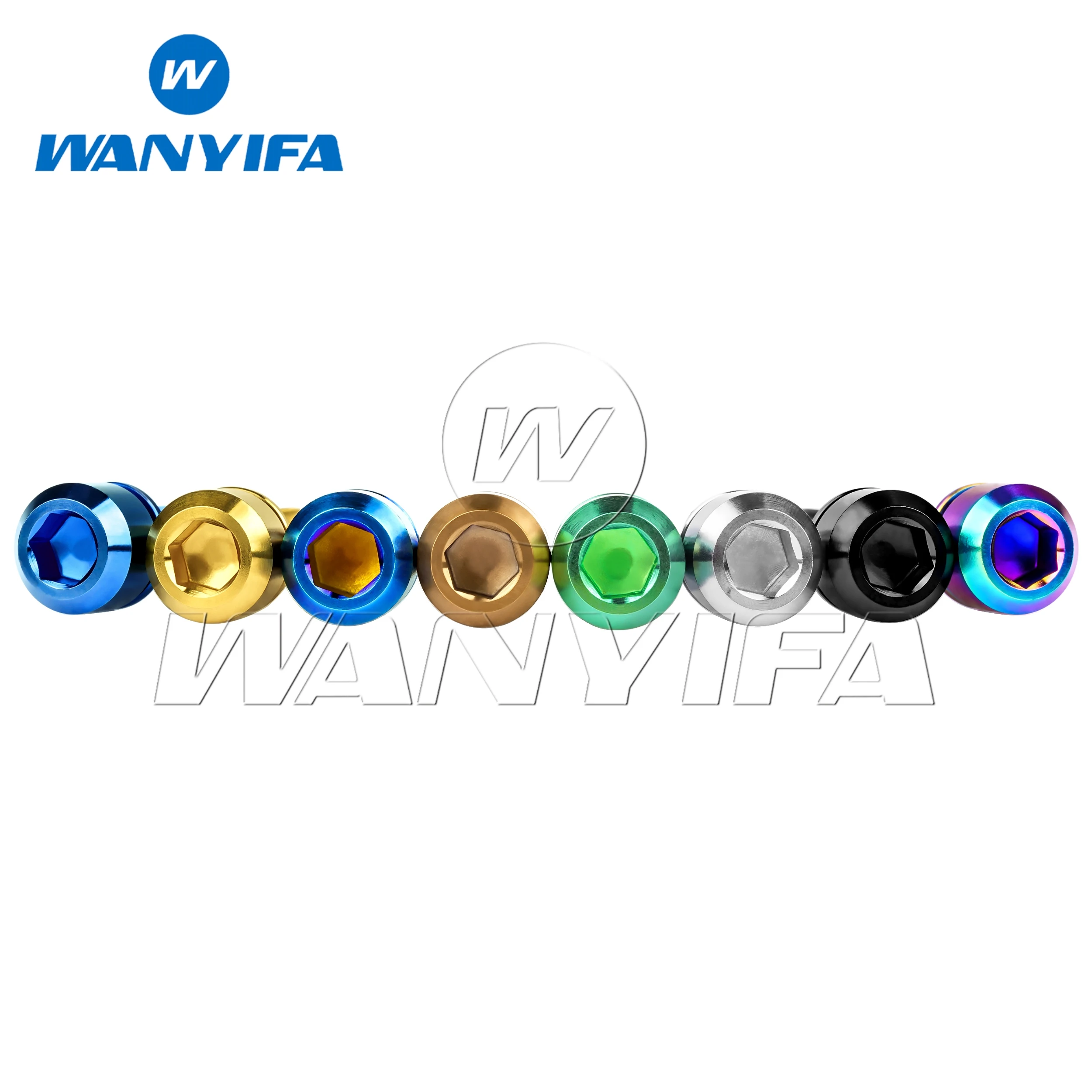 Wanyifa Titanium Bolt M6x16/18/20/25/30/35mm Socket Head with Washers Bicycle Disc Brake Adapter Mount Bicycle Ti Screws