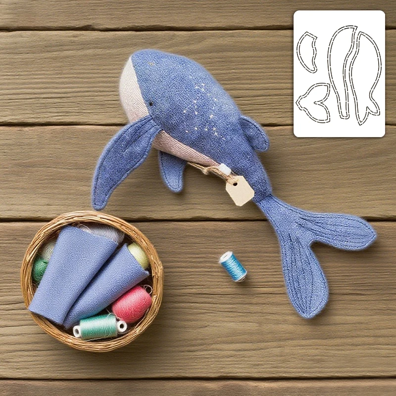 NUBECOM 1pc Whale Quilting Template Reusable DIY Cute Whale Sewing Template Enables Precise and Efficient Positioning Operations - view 5