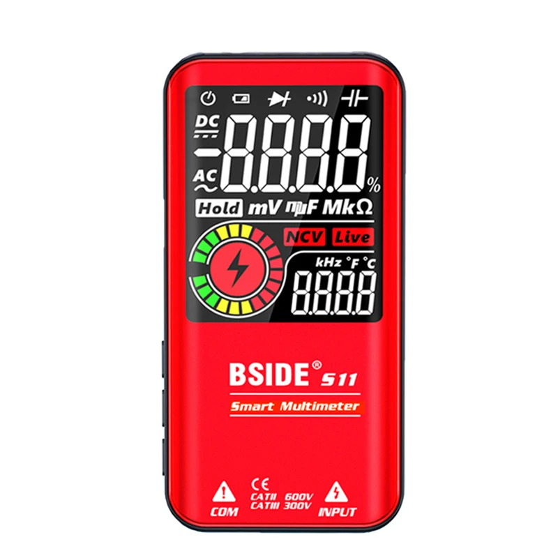 BSIDE Digital Multimeter S10 S11 S20 Profesional multimetro Smart DC AC Voltage Capacitor Ohm Diode NCV Hz EMF Tester Detector