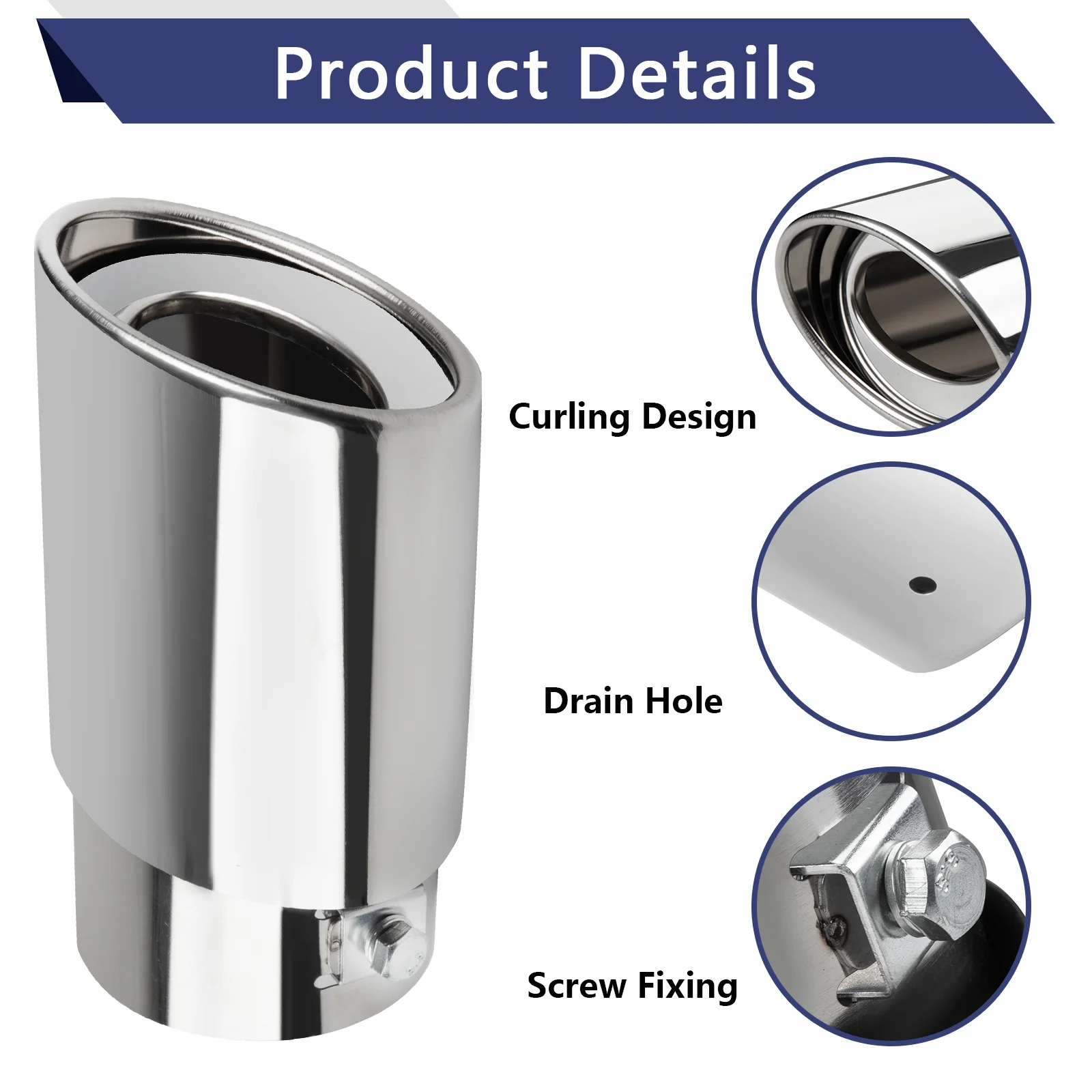 طرف ماسورة العادم الخلفي الذيل الحلق الخمار الفولاذ المقاوم للصدأ لنيسان ألتيما 2018 #5