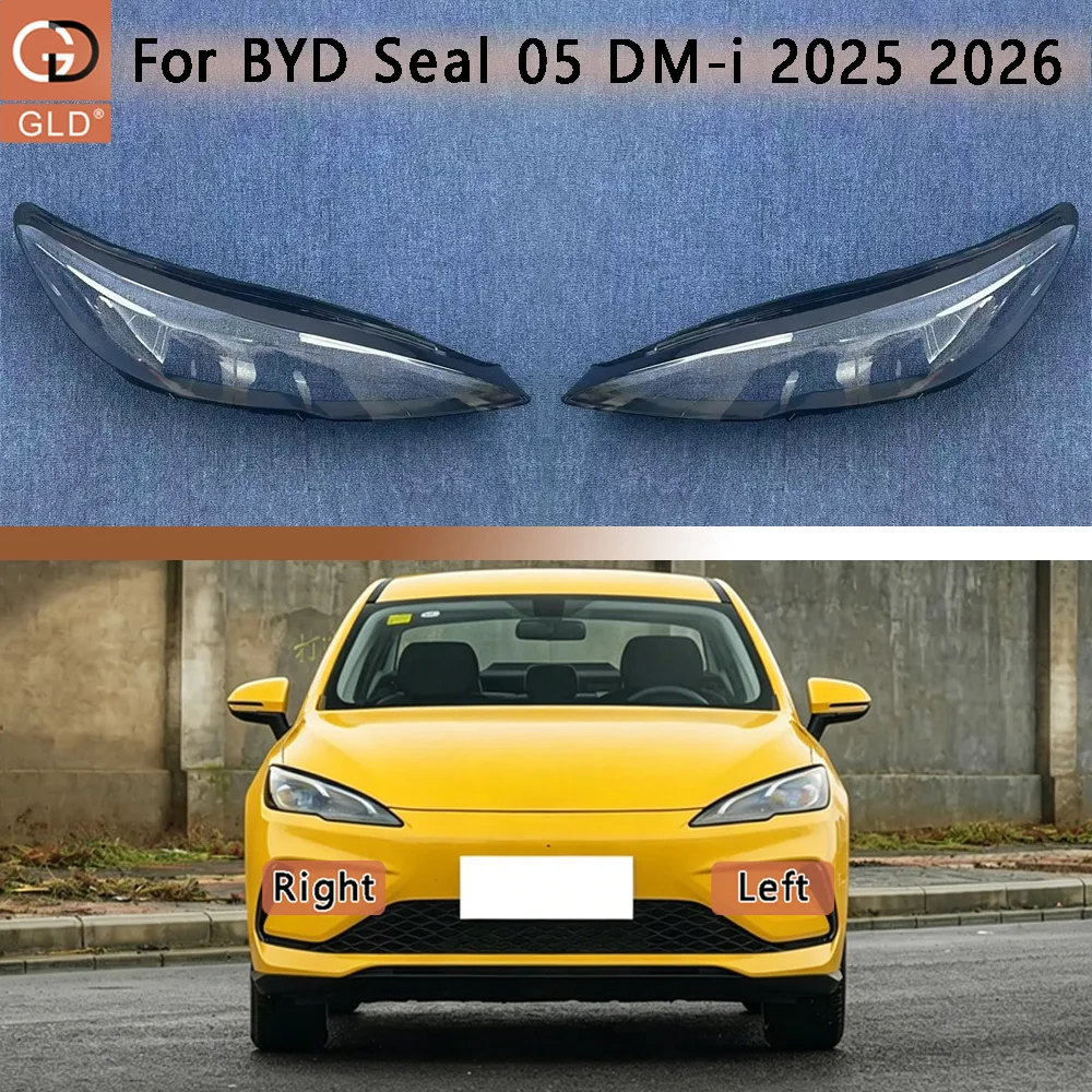 

Front Headlight Cover Transparent Shade Lamp Headlamp Shell Plexiglass Replace Original Lampshade 2025 2026 For BYD Seal 05 DM-i