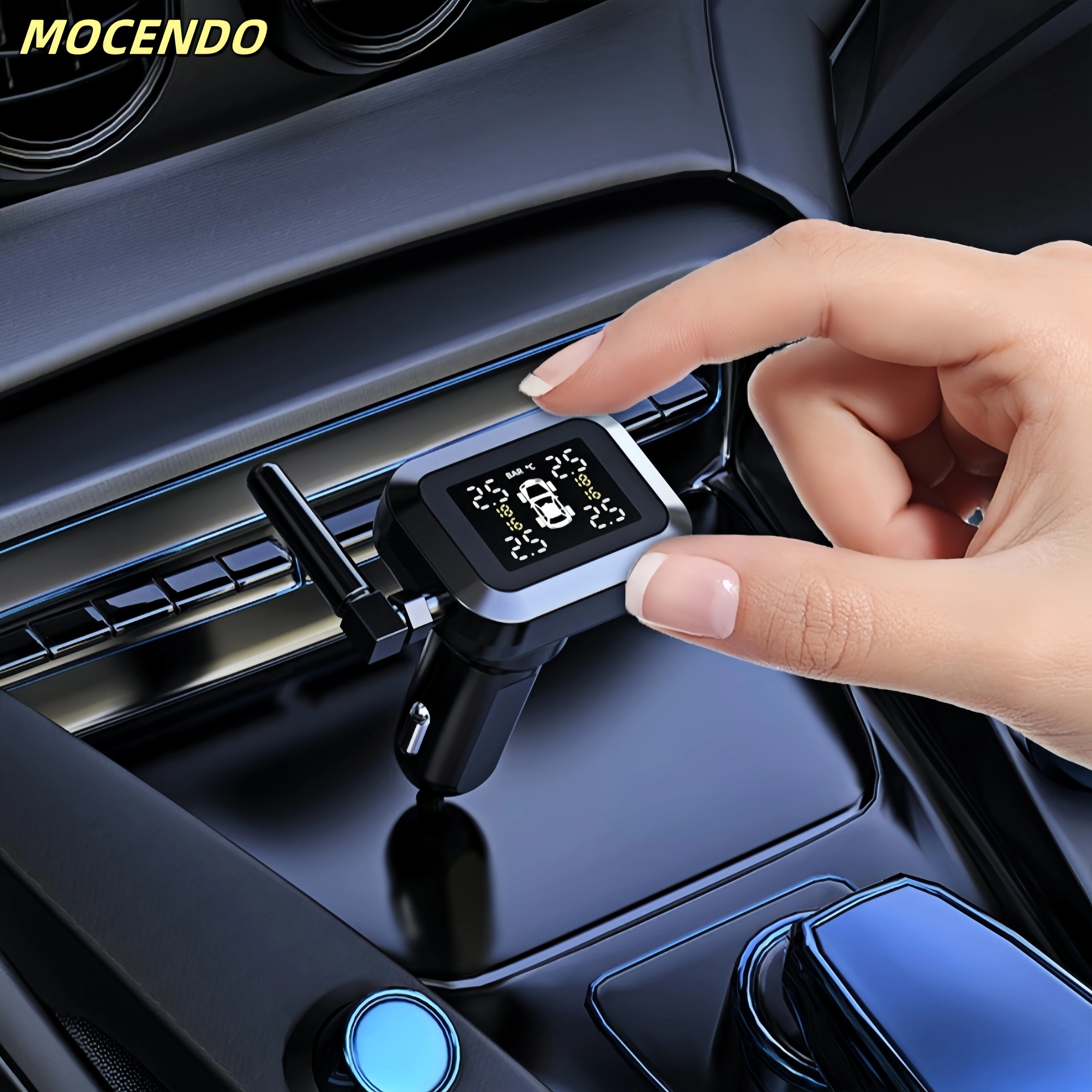 

Car TPMS Cigarette Lighter Wireless Universal TPMS USB Digital Tpms Tire Pressure Monitor system 4 External Sensor