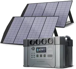 ALLPOWERS Solar Generator 1500W / 2000W / 2400W Portable Power Station (400W Solar Panel Include) for Power outage, Emergency,RV