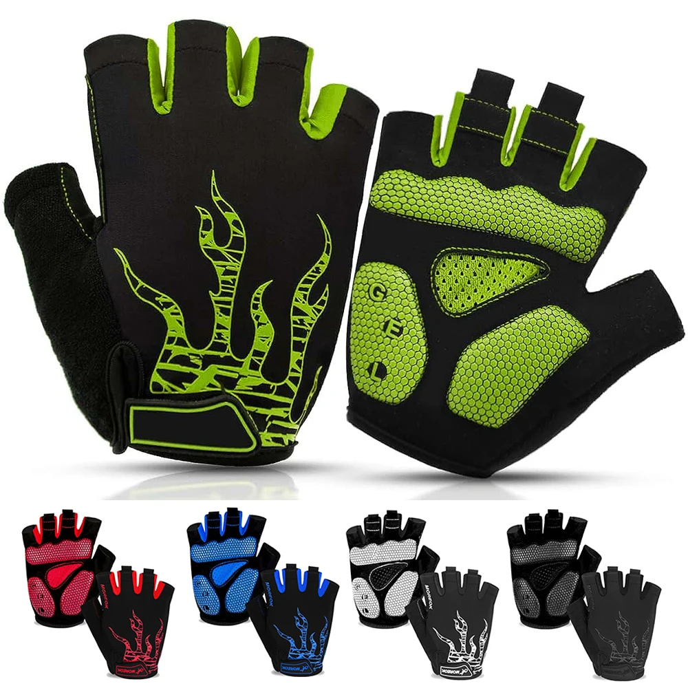 

Half Finger Cycling Gloves Biking Gloves Mountain Bike Glove Fingerless Anti-Slip Shock-Absorbing Bicycle Gloves Sports Fitness