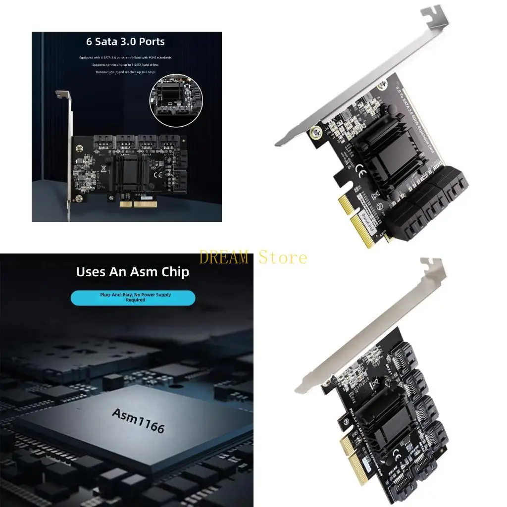 

TXB119/TXB113 PCIE To SATA3.0 Converter Card 6 Port Fast Speed Transmission For Professional Hard Drive Adapter best sale