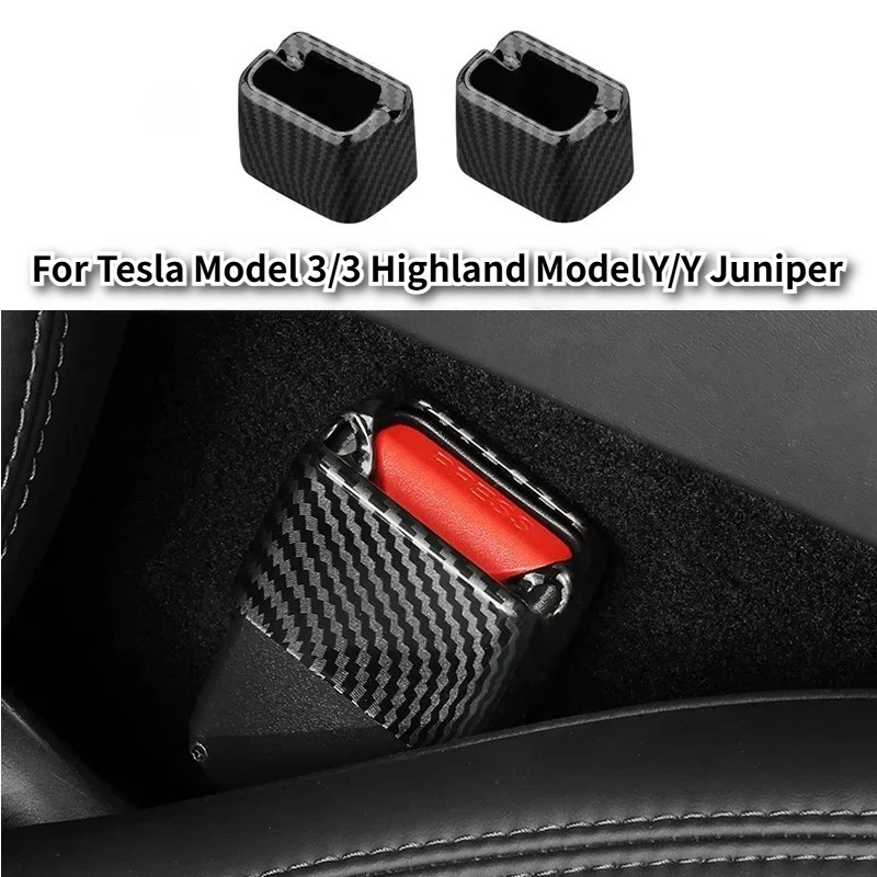 

Car Seat Safety Belt Buckle Cover for Tesla Model Y Juniper/Model3+ ABS Protective Clip Anti Scratch Case Shell Accessories