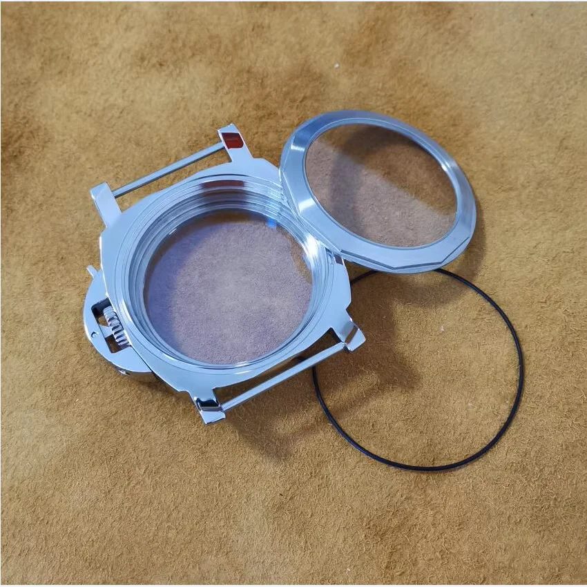 44mm 316L Stainless Steel Brushed ST3600 Case Mineral Glass Or Sapphire Crystal Fit ETA 6497/6498 ST3600/3621 Movement BK1015-25