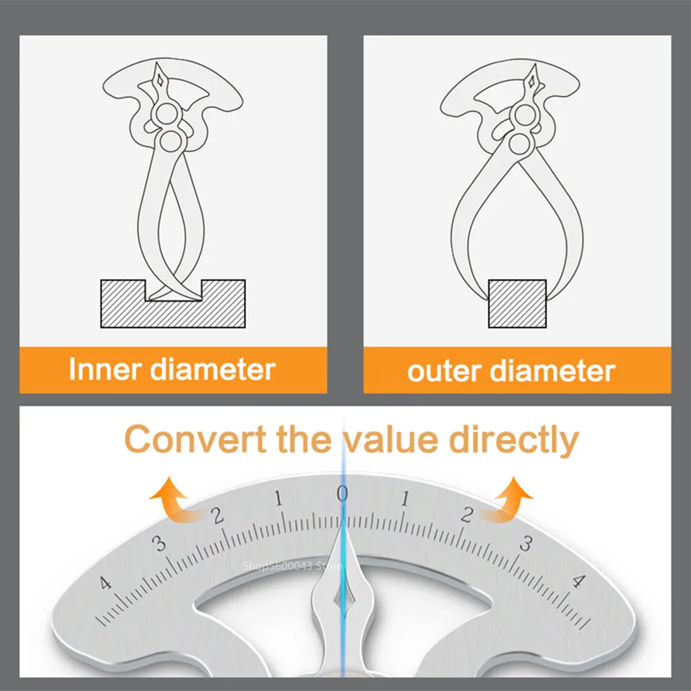 Grubość ceramiczna suwmiarka pomiarowa średnica wewnętrzna i zewnętrzna ze stali nierdzewnej Mini suwmiarka pomiarowa ceramika narzędzie