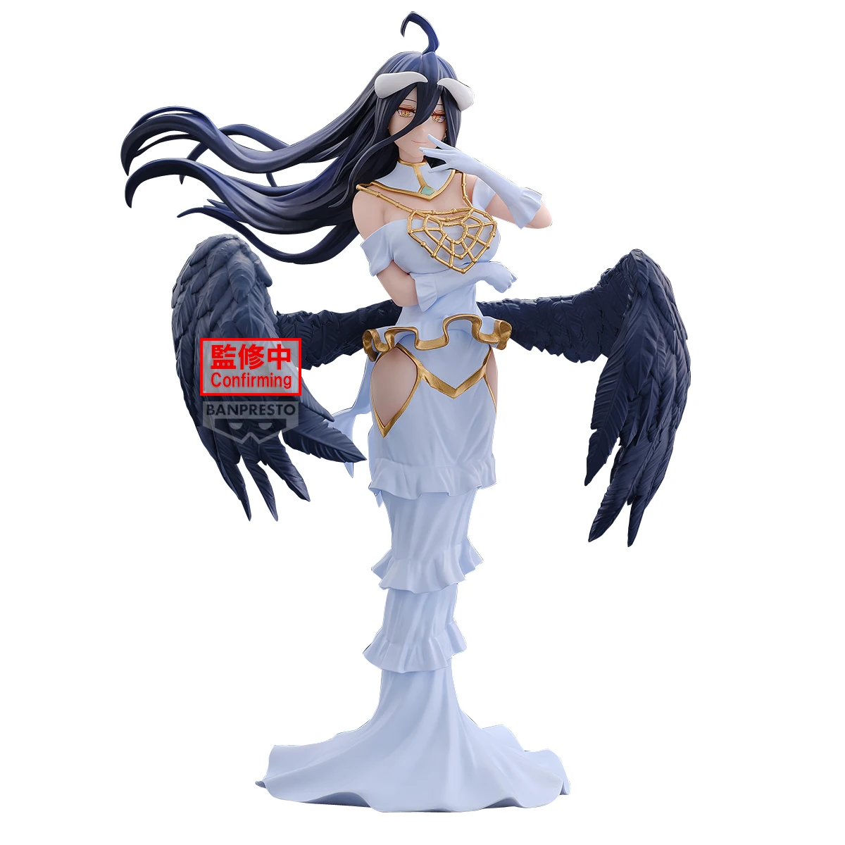 Original BANDAI OVERLORD Albedo FIGURE Anime Action Figure Desktop Collector Figurine Banpresto Modl Toys Doll 20 cm