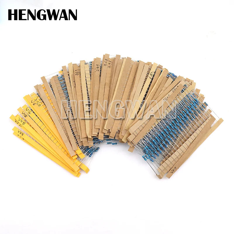 3120pcs 156Values 1/4W Metal Film Resistor Kit 1R-10M ohm 1% Resistance Assortment Set 1ohm-10Mohm DIY Samples Pack