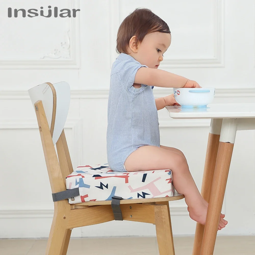 INSULAR Children Kids Increased Booster Seat Cushion Pad Pillow Baby Dining High Chair Seat Cushions Adjustable Removable