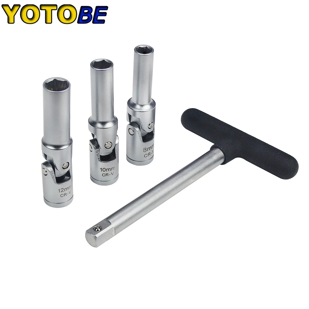 4 Pcs Glow Plug Socket Set with 3/8