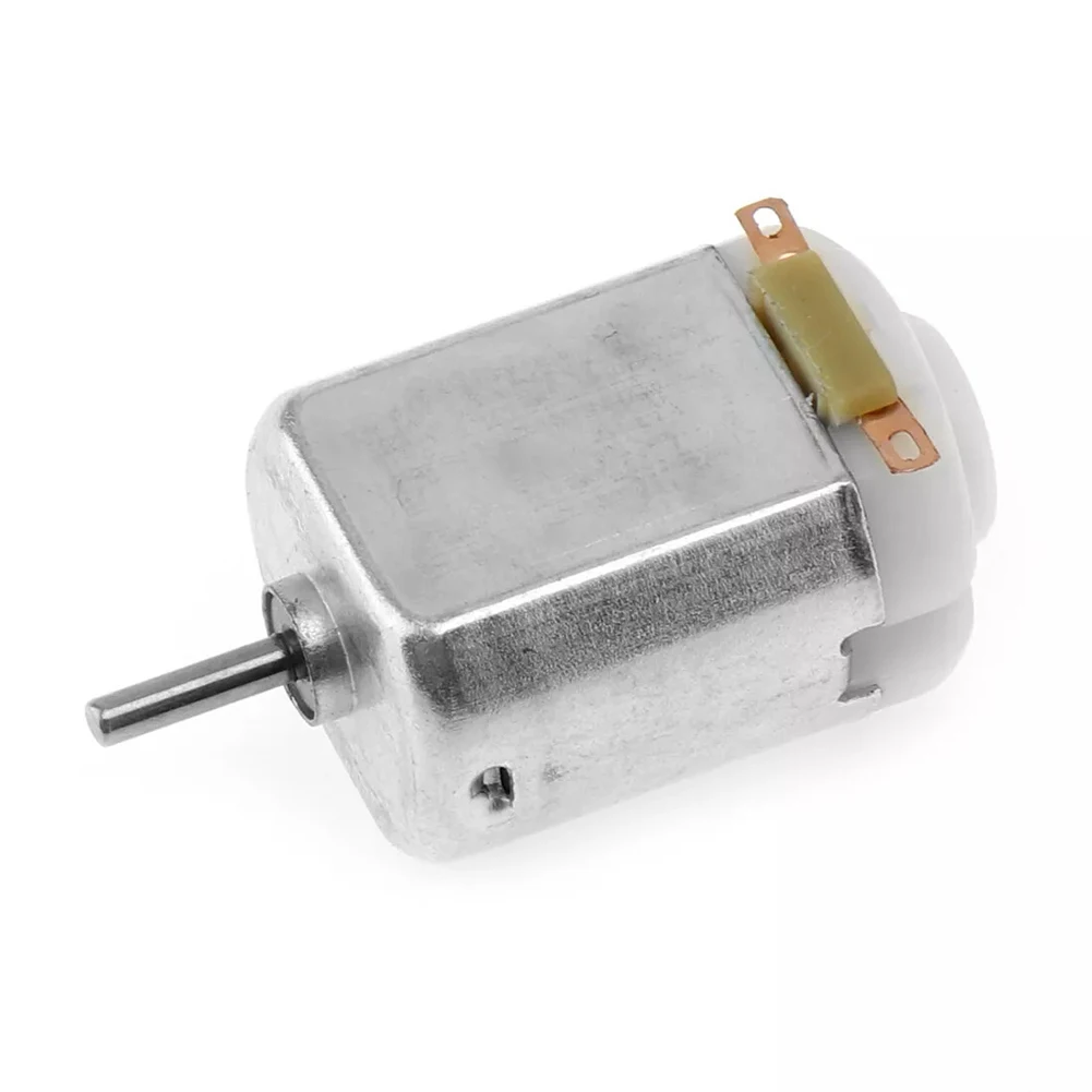 1 Uds 130 pequeño Motor de CC con diámetro de eje de 2mm y engranajes de husillo de conexión de 1 a 6 voltios y motores de propósito de hélices