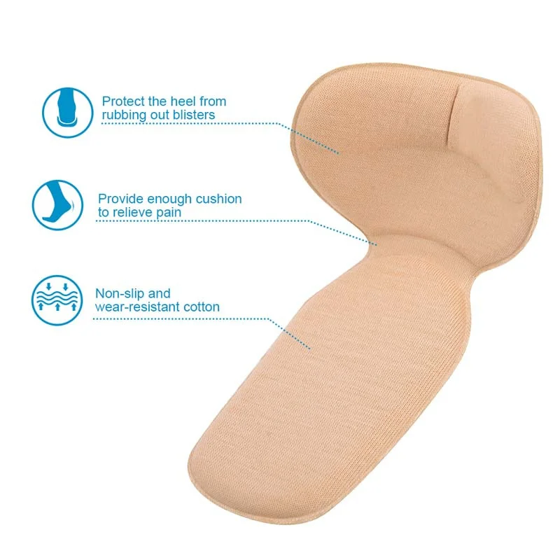 Women Heel Protector Soft Heel Cushion for Feet Pads Sponge Foot Back Care Inner Pad High Anti Slip Heel Cushioning Comfort Sole