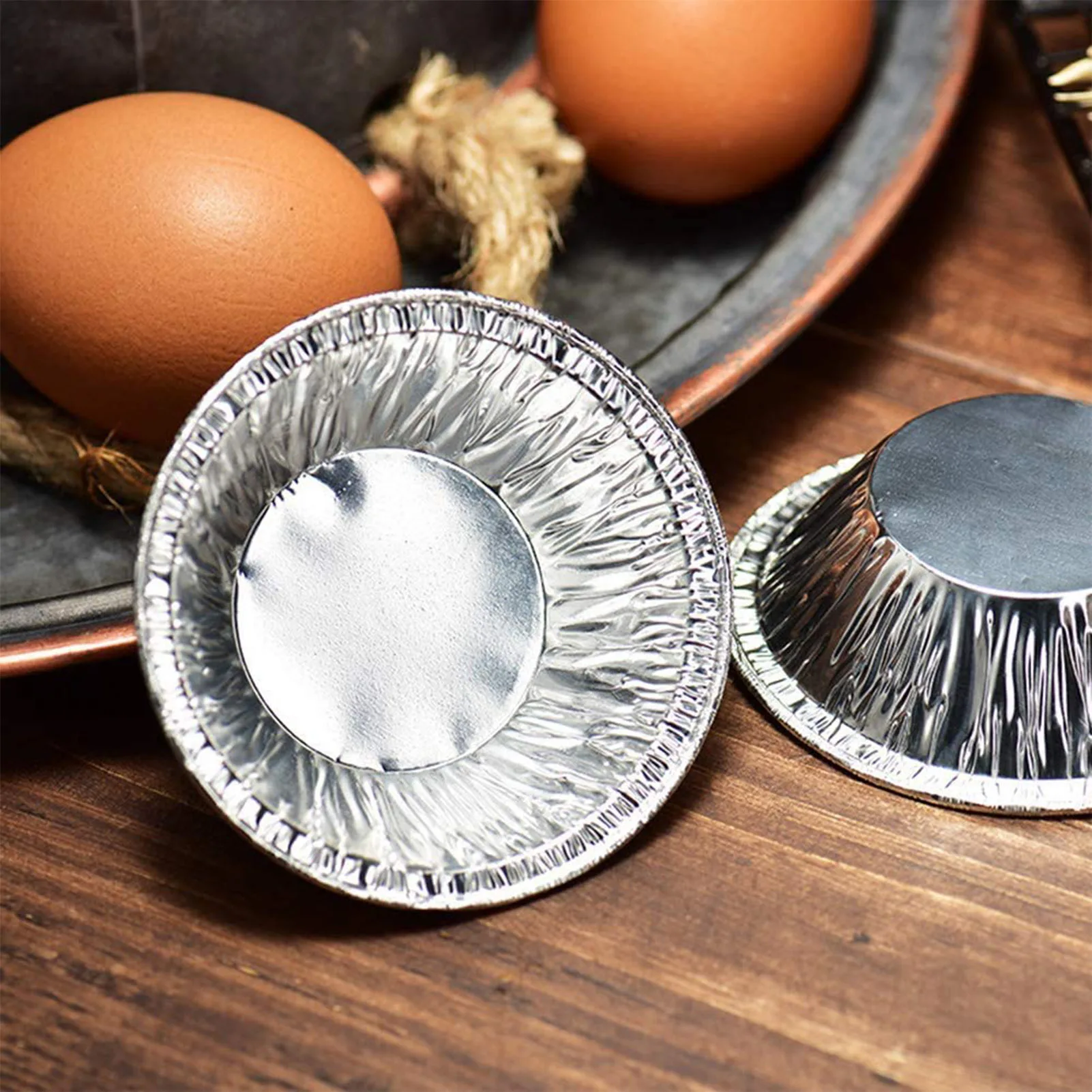 

D7/7.3/8cm Egg Tart Tray High Temperature Resistant Tin Foil Tray For Portuguese Egg Tart Dessert Pudding Kitchen Baking Tools