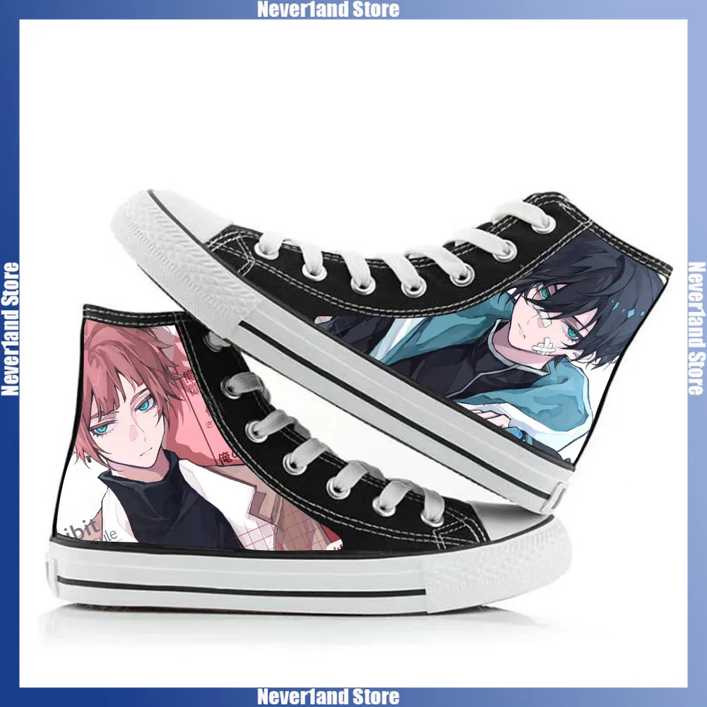 35-44 Rin Itoshi Sae Scarpe di tela Cartoon Isagi Hyoma Stampa Scarpe basse Moda Traspirante Scarpe da ginnastica alte Studenti Regalo