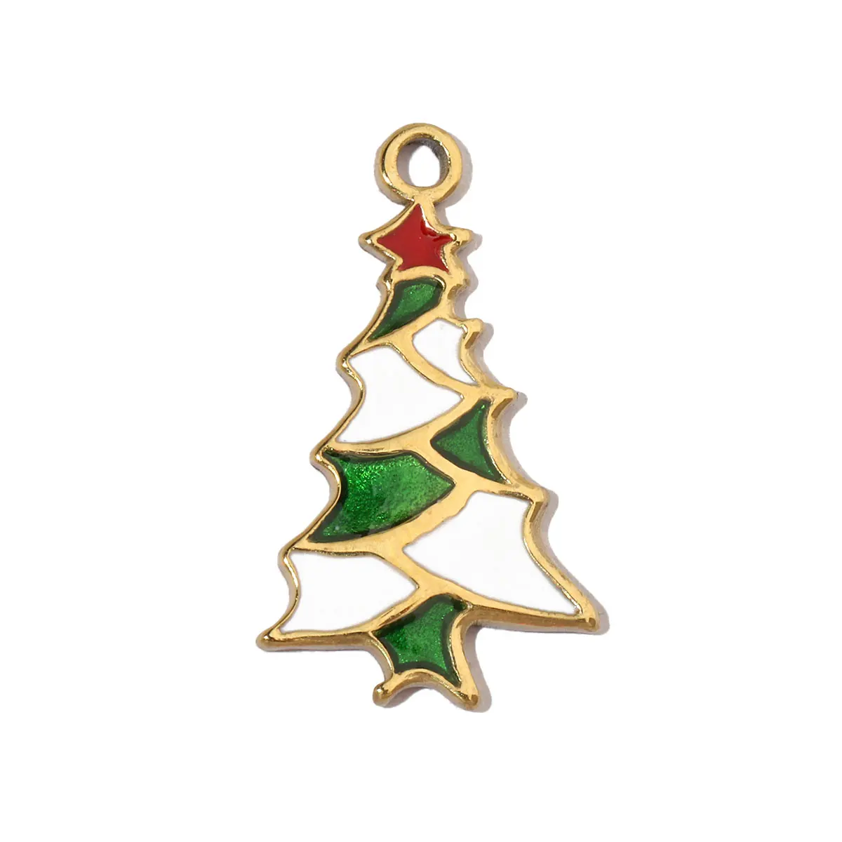 3pcs/Lot Moon Heart Enamel Stainless Steel Diy Charms Women Christmas Tree Earring Necklace Cherry Giraffe Jewelry Pendant