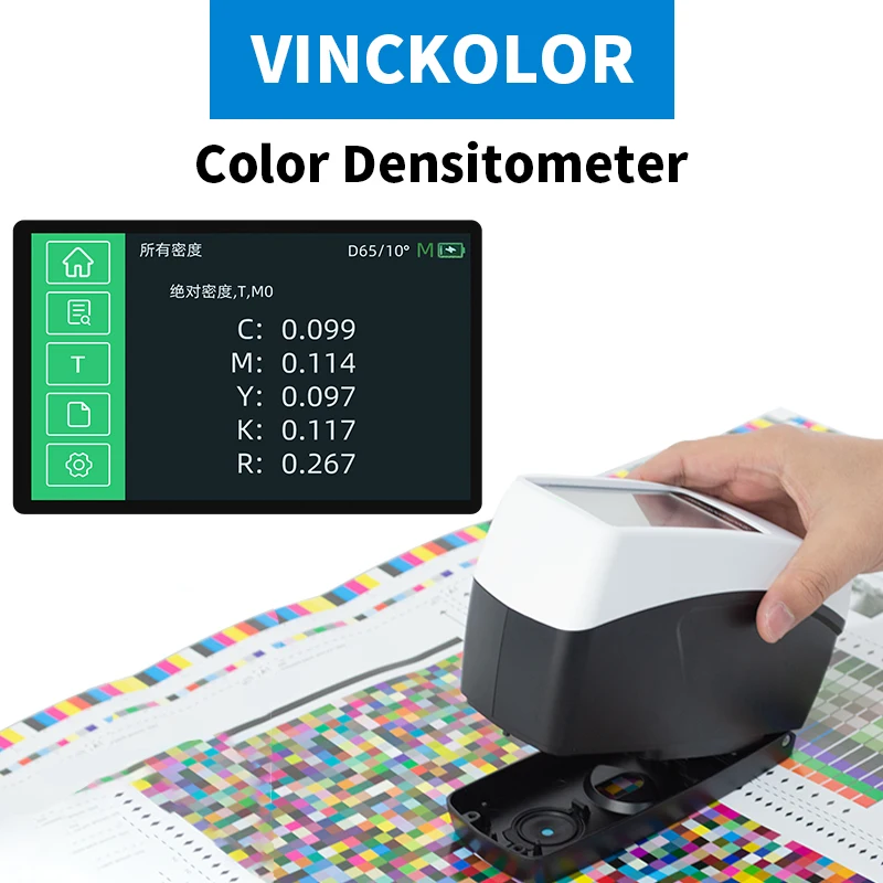 CHNSpec Densitometer DS 528,Printing spectrophotometer for printing/packaging,Reflection Densitometer for spot colors and CMYK