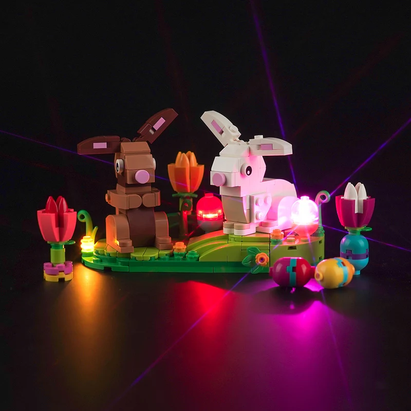 The Vonado LED 40523 set is suitable for Easter Rabbits Display building blocks (including lighting accessories only)