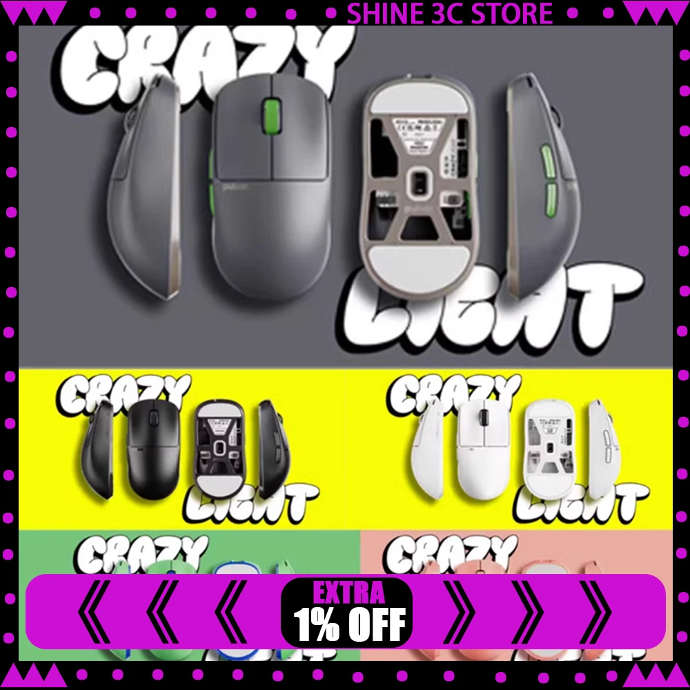

Pulsar X2 CrazyLight X2CL Mouse Dual Mode Wireless Mouse 8000Hz Polling Rate XS-1 Sensor Gaming Mouse Lightweight PC Accessory