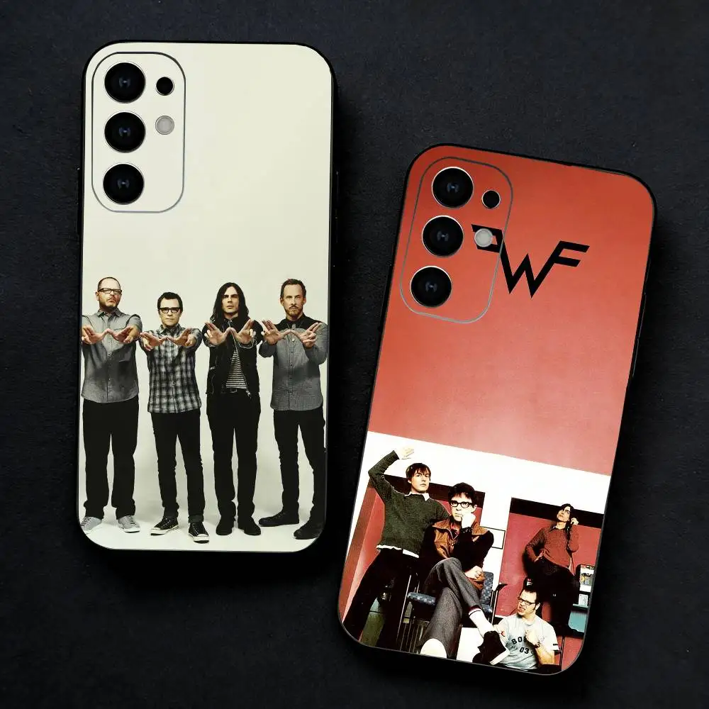 

W-Weezer Band Phone Case For Samsung S25,S24,S23,S22,S21,S20,Ultra,Plus,FE Black Soft Cover