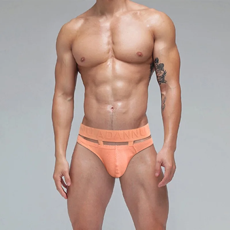 

Simple, solid color, rings, half-bag briefs, low waist breathable, cotton comfortable briefs AD792