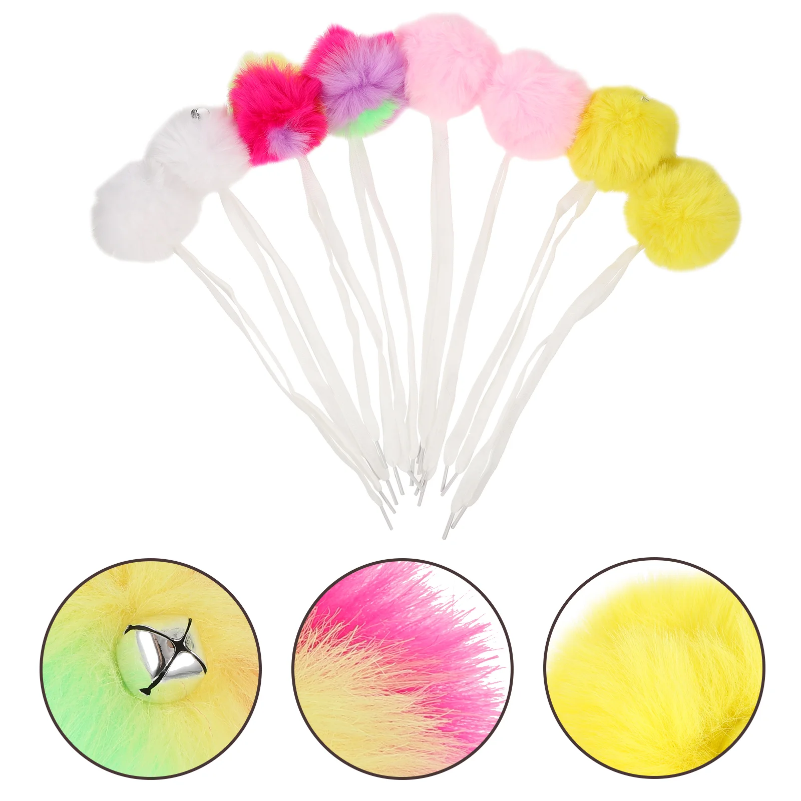 8 Pcs Skate Decoration Girls Roller Skates Pom Poms for Rollers Skating Accessories with Bell Child