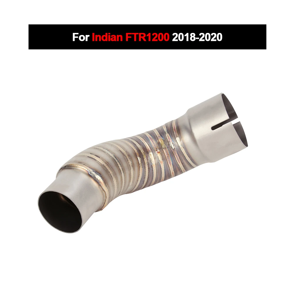 

Наконечник выхлопной трубы Slip On для мотоцикла INDIAN FTR1200 S 2018-2020, соединительная труба глушителя, нержавеющая сталь