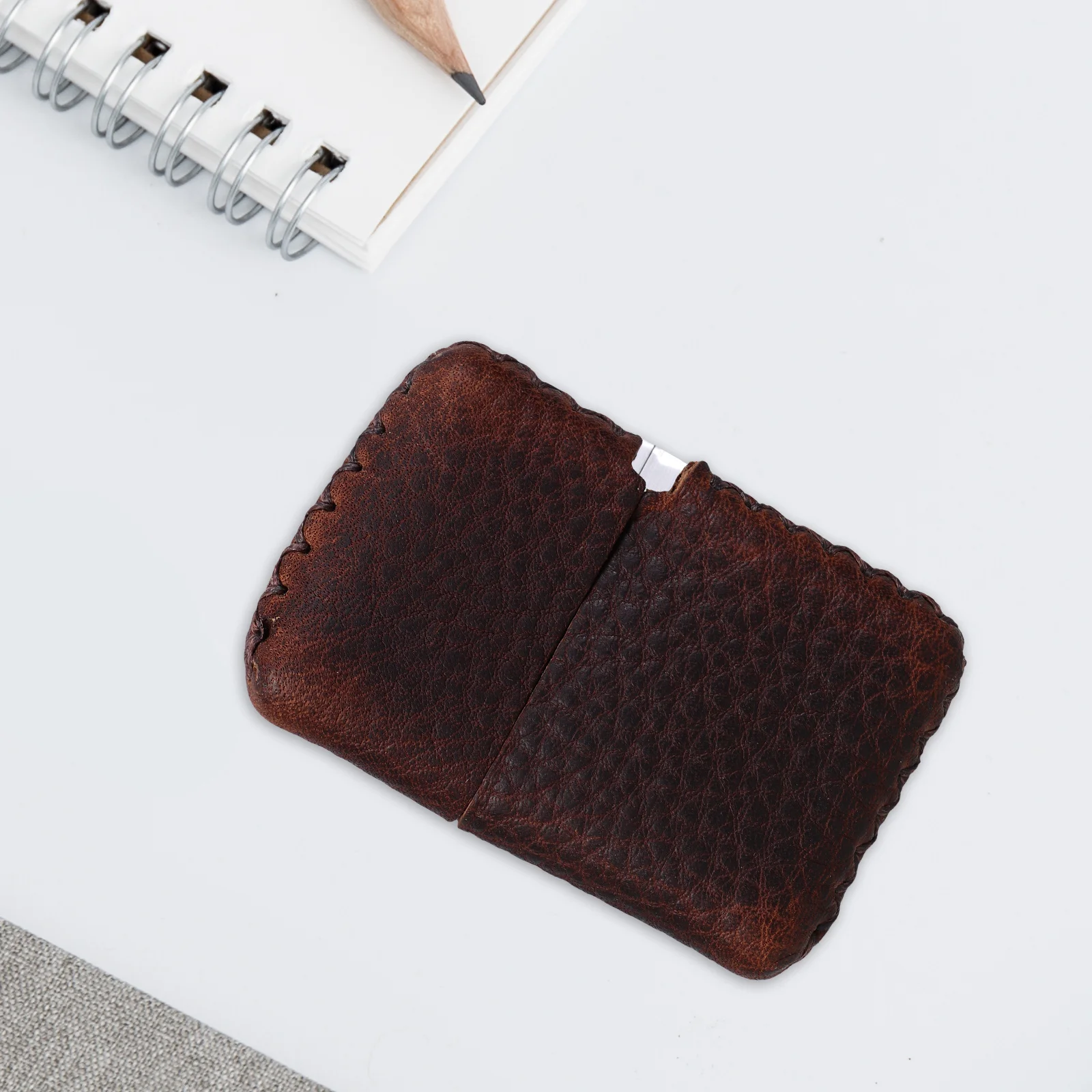 

Lighter Protection Cover Hand Crafted Vintage Cowhide Durable Scratch Resistant Portable Design For Outdoor Indoor Use