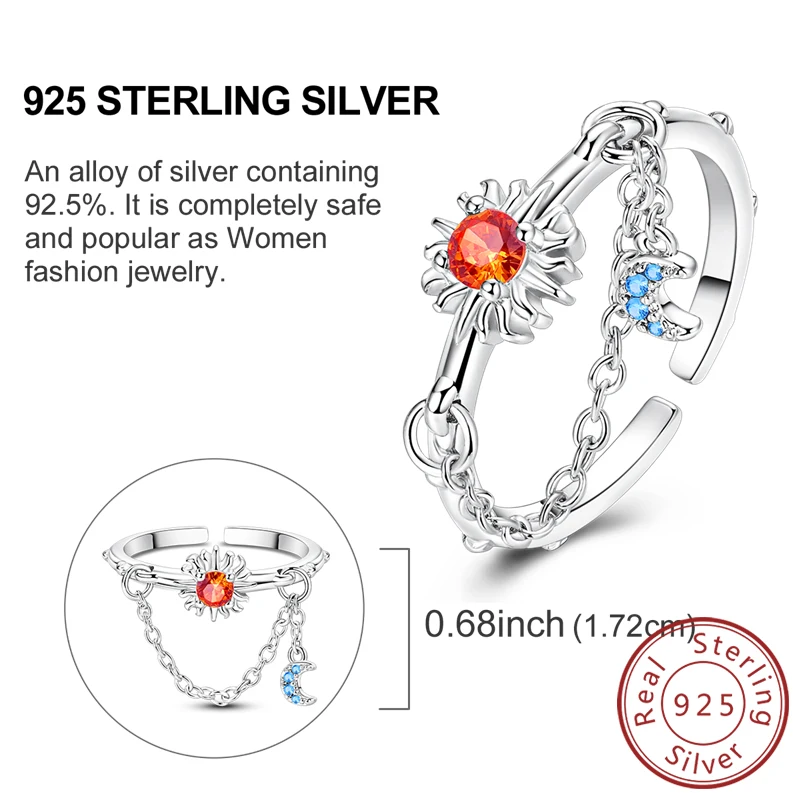 Women's 925 Sterling Silver Firefly Rose Ring