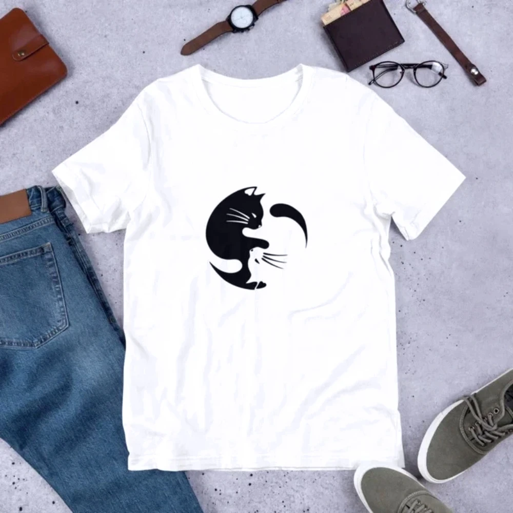 Kawaii Black Cat T Shirt Cute 