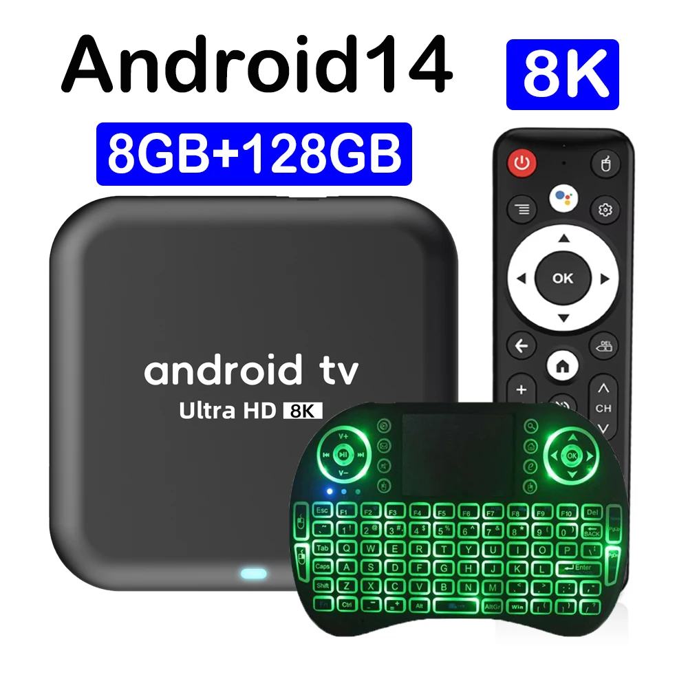 جديد RK3518 صندوق التلفزيون الذكي أندرويد 14 Q18 رباعي النواة Cortex A53 دعم 8K Ram 4GB 8GB Rom 64GB 128GB Wifi6 مشغل الوسائط فك التشفير