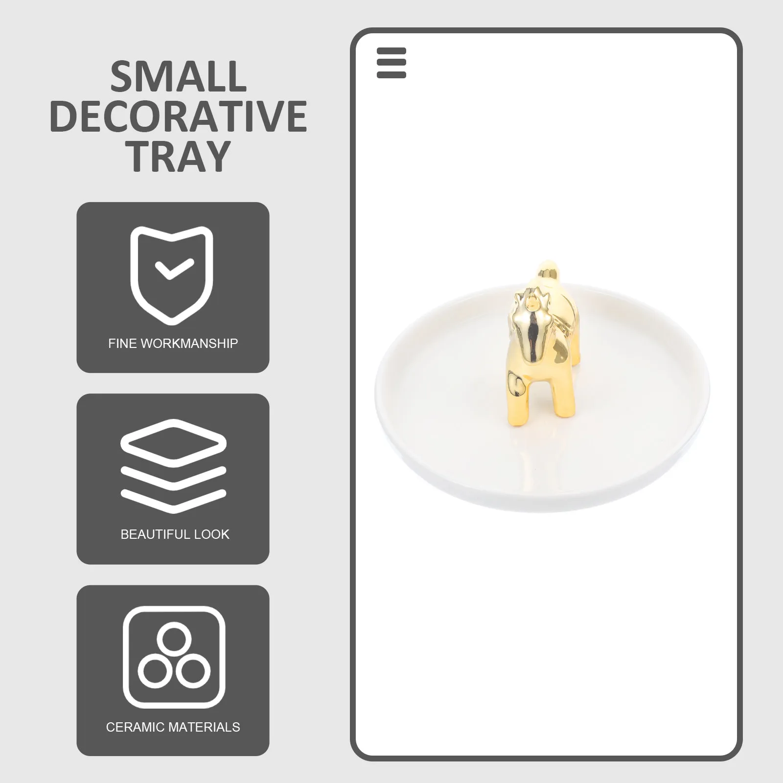 

Керамическая тарелка для хранения украшений с мультяшным дизайном животных, многофункциональный поднос-органайзер для мелочей в спальню