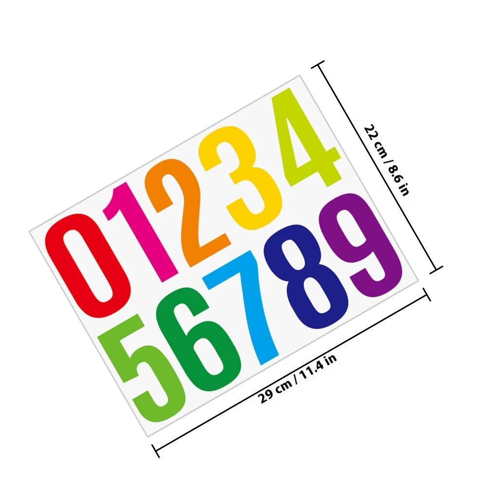 12 قطعة ملصقات أرقام أرقام لاصقة شفافة كبيرة لعلبة المهملات صندوق البريد في الهواء الطلق لتقوم بها بنفسك ملصقات العناوين منظم المجلد