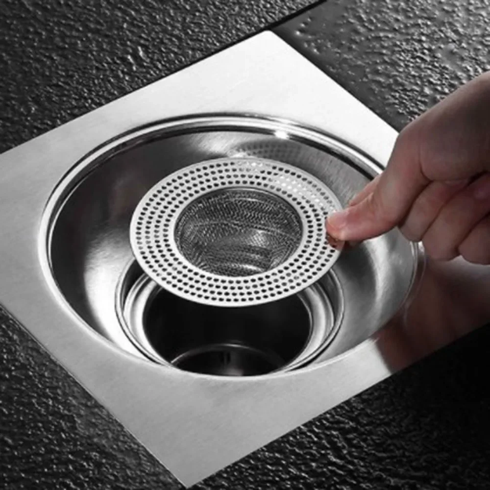 Sink Strainer Kitchen Sink Grid Filter Stainless Steel Drain Hole Filter Mesh Protection Against Clogging Kitchen Tool Accessory