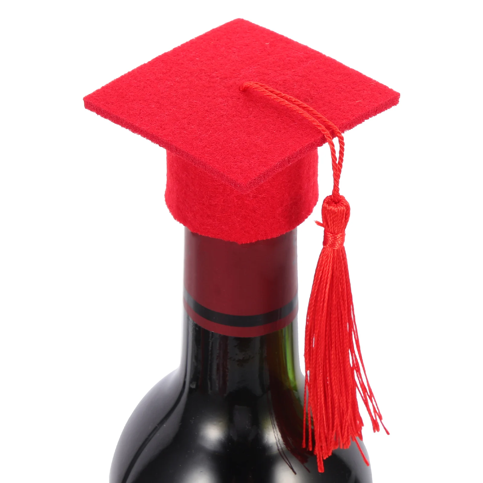 

6 Pcs Doctor Hat Decoration Mini Graduation Goblet Cover Caps with Tassel Accessories Hats Bottle Party Topper
