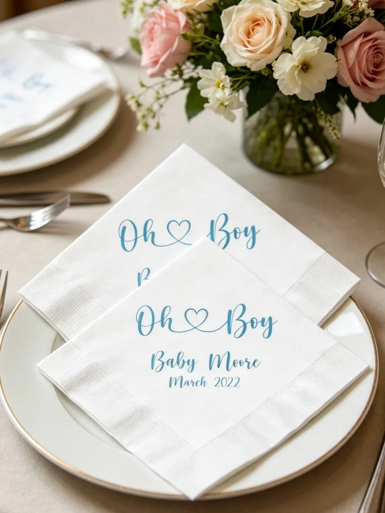 

Custom Name Text Table Favors for Baby Naming Ceremony Gender Reveal Party Decor Supplies Multiple Colors Available
