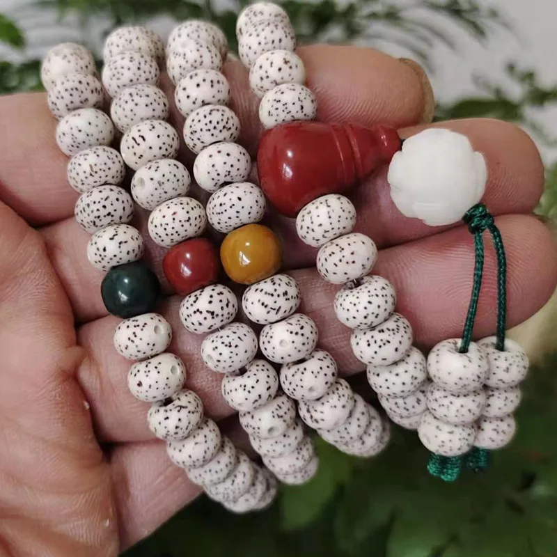 Hainan Xingyue108Beads Bracelet Alashan Traffic Light Accessories High Density Smooth and White Dry Grinding Bodhi for the first