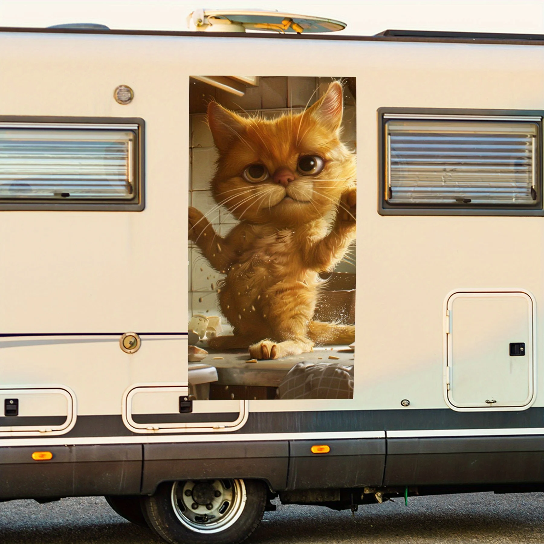 

Секретная виниловая наклейка «Keeping Cat» для двери автомобиля на колесах, водонепроницаемые самоклеящиеся виниловые наклейки, защита украшений Automoti