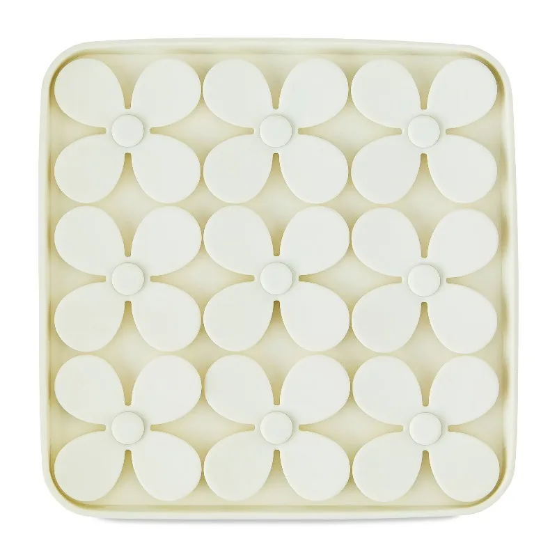 Beige Silicone Shamrock Snuffle Mat for Pets